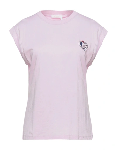 Shop Chloé Woman T-shirt Pink Size L Cotton