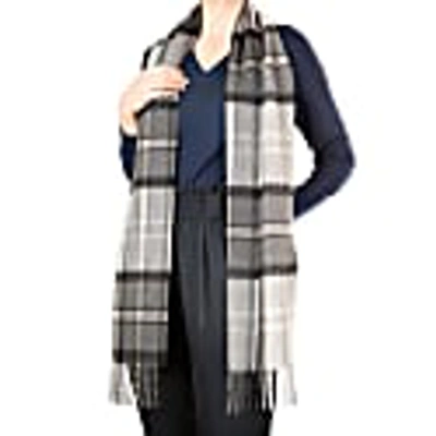 Kinalba Oban Alba Grey Cashmere Scarf In Cashmere