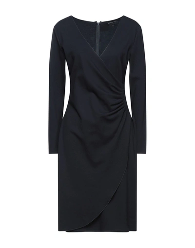 Shop Emporio Armani Woman Midi Dress Midnight Blue Size 10 Viscose, Polyamide, Elastane