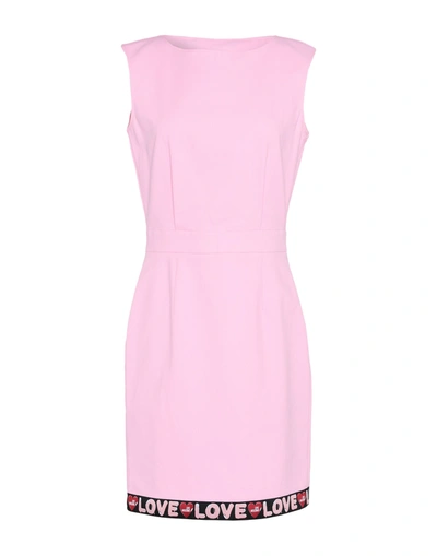 Shop Love Moschino Woman Mini Dress Pink Size 4 Cotton, Elastane, Polyester