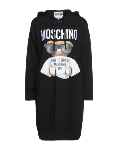 Shop Moschino Woman Mini Dress Black Size 6 Virgin Wool