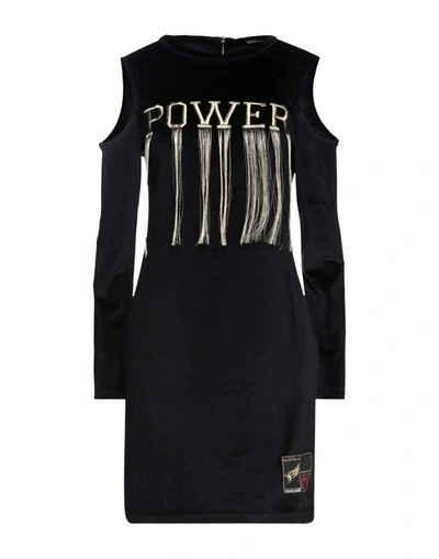 Shop Roberto Cavalli Sport Woman Mini Dress Black Size Xl Polyester, Elastane