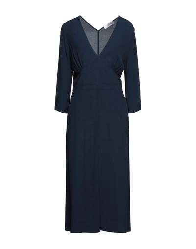 Shop Jucca Woman Midi Dress Midnight Blue Size 4 Viscose
