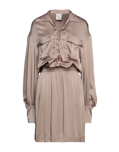 Shop L'autre Chose L' Autre Chose Woman Midi Dress Beige Size 6 Acetate, Viscose