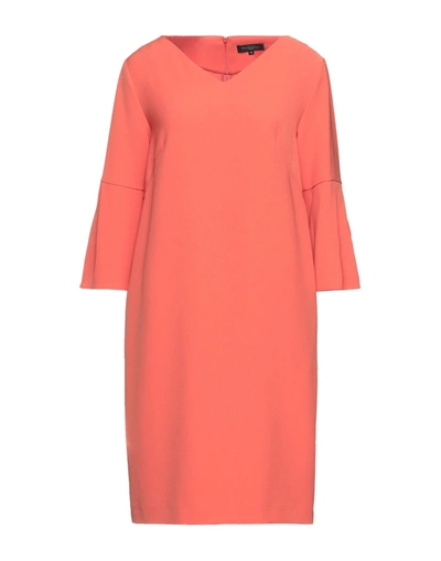 Shop Antonelli Woman Mini Dress Rust Size 10 Polyester, Elastane In Red