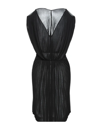 Shop Rick Owens Woman Mini Dress Black Size 6 Viscose, Silk