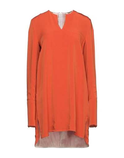 Shop Marni Woman Mini Dress Orange Size 4 Acetate, Viscose