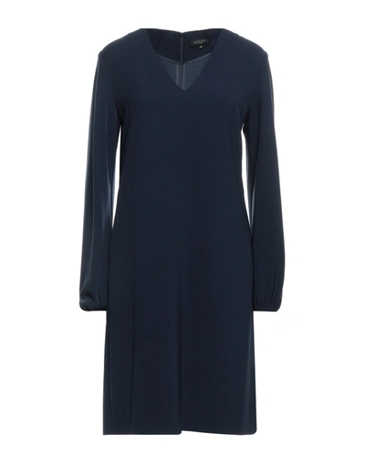 Shop Antonelli Woman Mini Dress Midnight Blue Size 8 Polyester, Elastane