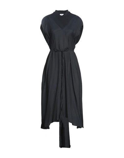Shop Vetements Woman Midi Dress Black Size S Viscose, Cotton