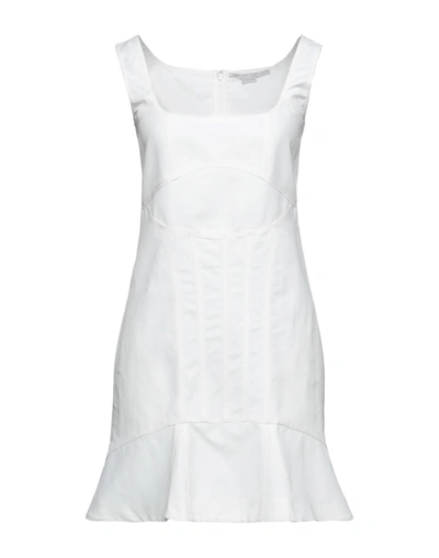 Shop Stella Mccartney Woman Mini Dress White Size 2-4 Polyamide, Cotton, Linen