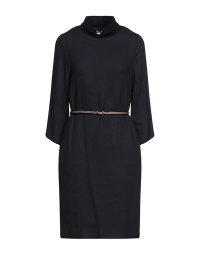 Shop Accuà By Psr Woman Midi Dress Midnight Blue Size 2 Viscose, Virgin Wool, Silk, Cashmere