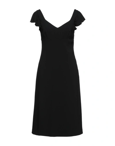 Shop Boutique Moschino Woman Midi Dress Black Size 6 Triacetate, Polyester