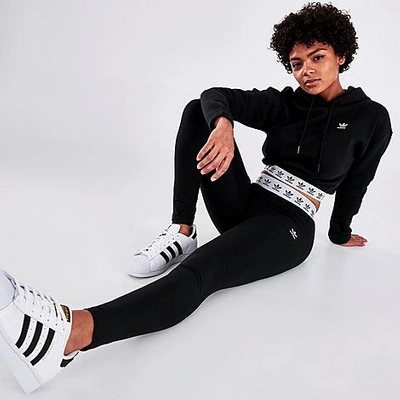 Adidas Originals Adidas Women's Originals Trefoil Tape Leggings In Black/ white | ModeSens