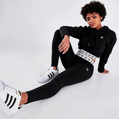 Adidas Originals Adidas Women's Originals Trefoil Tape Leggings In Black/white  | ModeSens