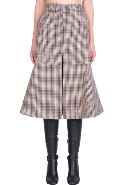 Shop Stella Mccartney Naomi Skirt In Beige Wool
