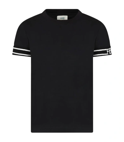 Shop Fendi T-shirt With Print In Black