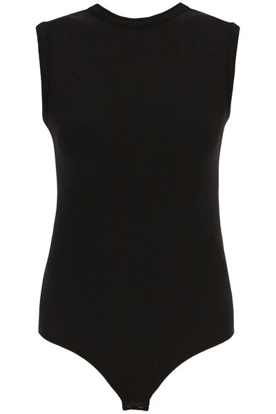 Shop Agolde Sutton Bodysuit In Black (black)
