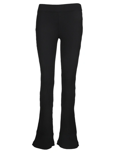 Helmut Lang Compact Rib High-rise Flared Pants In Black | ModeSens