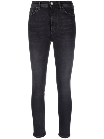 Shop Acne Studios Peg Slim-fit Jeans In Black