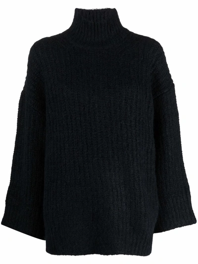 Apc Roll-neck Knit Jumper In Schwarz