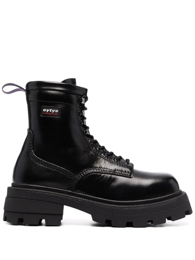 Shop Eytys Michigan Chunky Leather Boots In Black