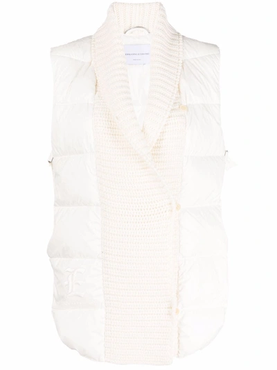 Shop Ermanno Scervino Padded Gilet Jacket In Weiss