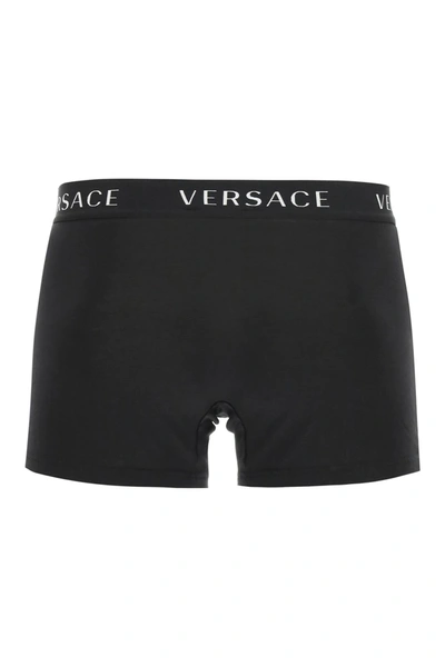 Shop Versace Tri-pack Underwear Briefs In Black