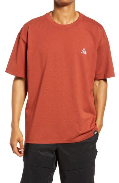 Shop Nike Acg Performance T-shirt In Redstone