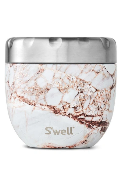 Shop S'well Eats(tm) 16-ounce Stainless Steel Bowl & Lid In Calacatta Gold