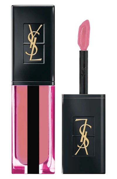 Shop Saint Laurent Vernis A Levres Water Stain Lip Stain In 614 Rose Immerge