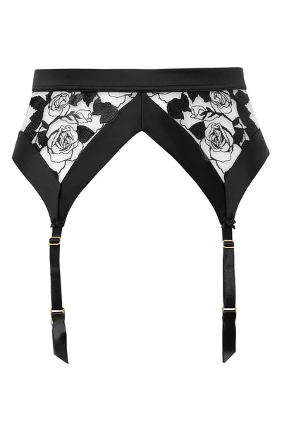 Shop Dita Von Teese Rosabelle Garter Belt In Black