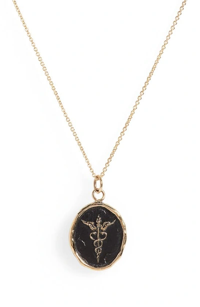 Shop Pyrrha Good Health Pendant Necklace In 14k Gold