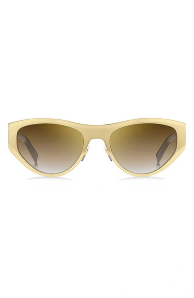 Shop Givenchy 57mm Cat Eye Sunglasses In Gold / Brown Gold