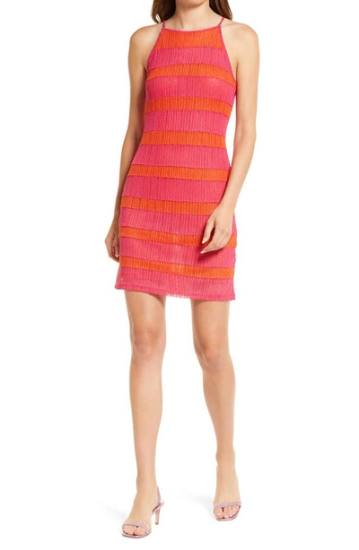 Amy Lynn Mesh Knit Minidress In Red