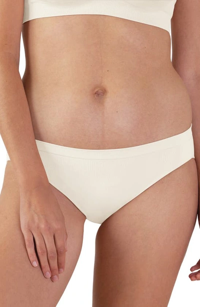 Shop Bravado Designs Mid Rise Seamless Panties In Antique White