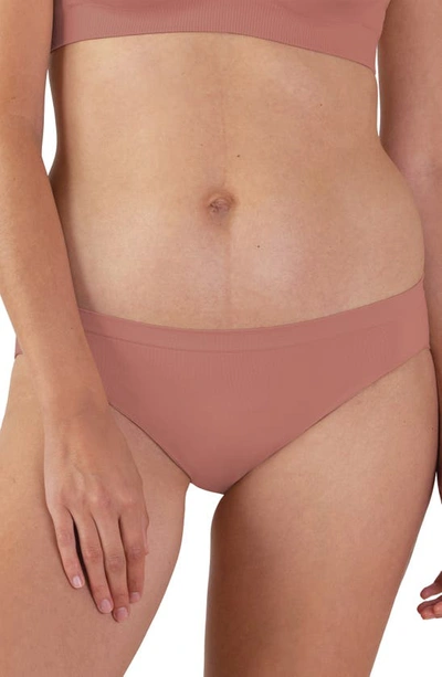Shop Bravado Designs Mid Rise Seamless Panties In Roseclay