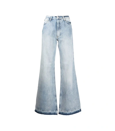 Shop Natasha Zinko Flare Light-wash Jeans In Blue