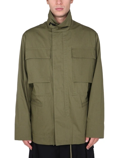 Shop Off-white "arrow" Shirt Jacket In Green