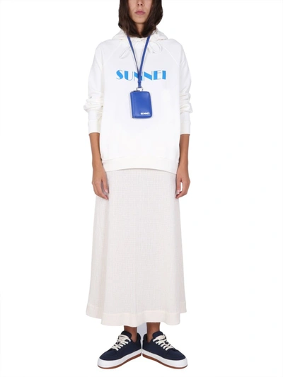 Shop Sunnei X Eleonora Bonucci Sweatshirt With Logo Print Unisex In White