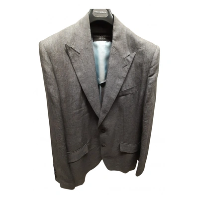 Pre-owned Dolce & Gabbana Linen Vest In Grey