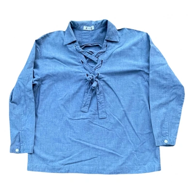 Pre-owned Issey Miyake Top In Blue