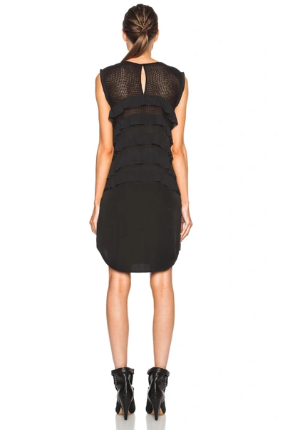 Shop Isabel Marant Rowina Modern Flou Cotton Dress In Black