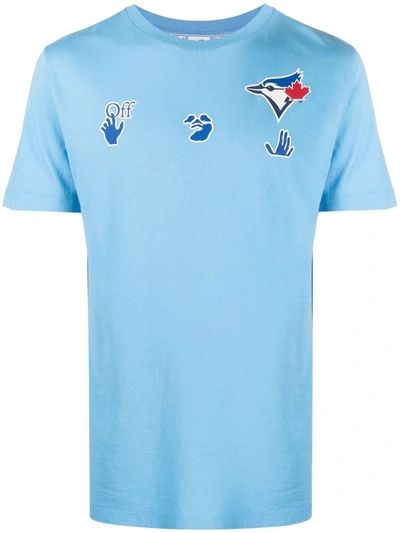 Off-white Blue Mlb Edition Toronto Blue Jays T-shirt In Light Blue Blue  White (light Blue)