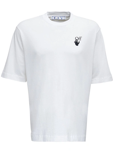 Shop Off-white White Hand Ow Jersey T-shirt