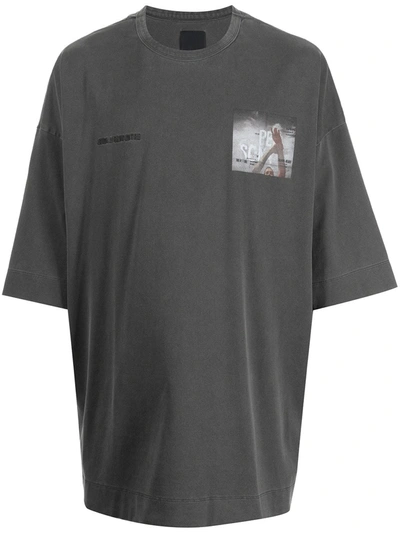 Shop Juunj Photograph-print Cotton T-shirt In Grey