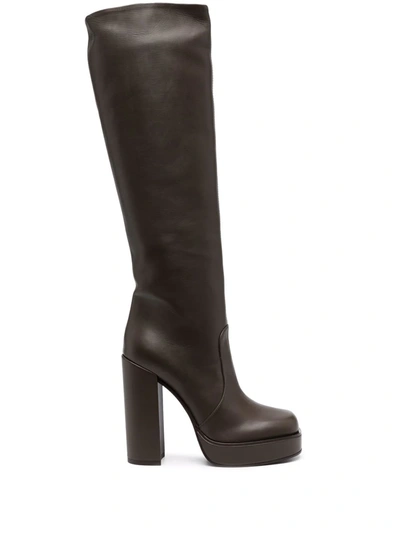 Le Silla Lana Knee-high Leather Boots In Brown