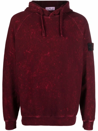Stone island shop burgundy hoodie