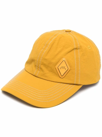 Shop A-cold-wall* Logo Patch Cap In Yellow