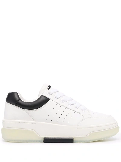 Shop Amiri Low-top Lace-up Sneakers In White