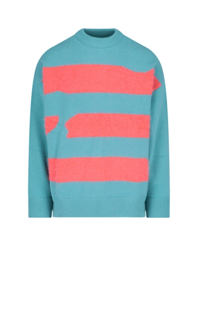 Shop Ader Error Striped Sweater In Blue